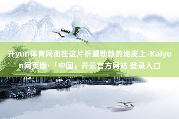 开yun体育网而在这片祈望勃勃的地皮上-Kaiyun网页版·「中国」开云官方网站 登录入口